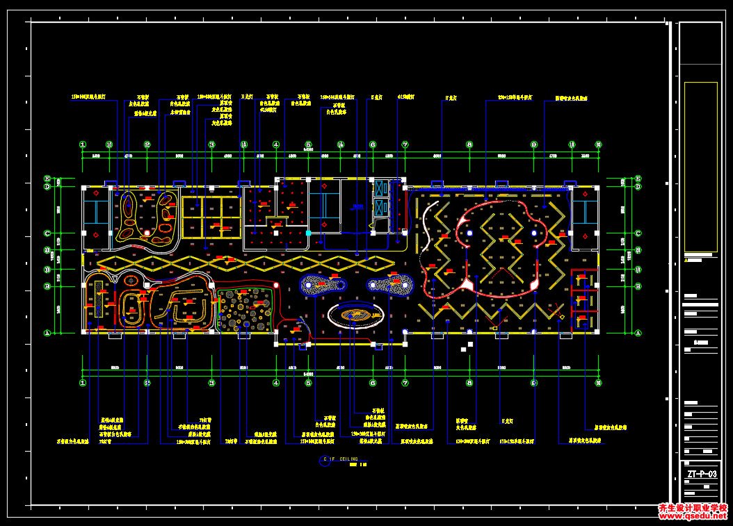 工装CAD图纸[01],某公司办公空间设计CAD施工图全套